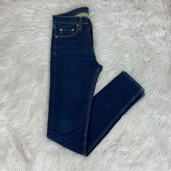 Rag & Bone Women's Blue‎ Clean Indigo Mid-Rise Skinny Denim Luxury Jeans W28/L30 - Picture 3 of 11